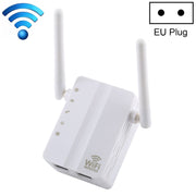 Router di rete ripetitore di segnale ripetitore WiFi Wireless-N da 300 Mbps con 2 antenne esterne, spina europea, 2 External Antenna (White), 2 External Antenna (Black)
