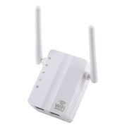 Router di rete ripetitore di segnale ripetitore WiFi Wireless-N da 300 Mbps con 2 antenne esterne, spina europea, 2 External Antenna (White), 2 External Antenna (Black)