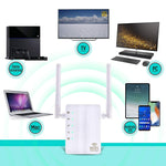 Router di rete ripetitore di segnale ripetitore WiFi Wireless-N da 300 Mbps con 2 antenne esterne, spina europea, 2 External Antenna (White), 2 External Antenna (Black)