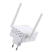 Router di rete ripetitore di segnale ripetitore WiFi Wireless-N da 300 Mbps con 2 antenne esterne, spina europea, 2 External Antenna (White), 2 External Antenna (Black)