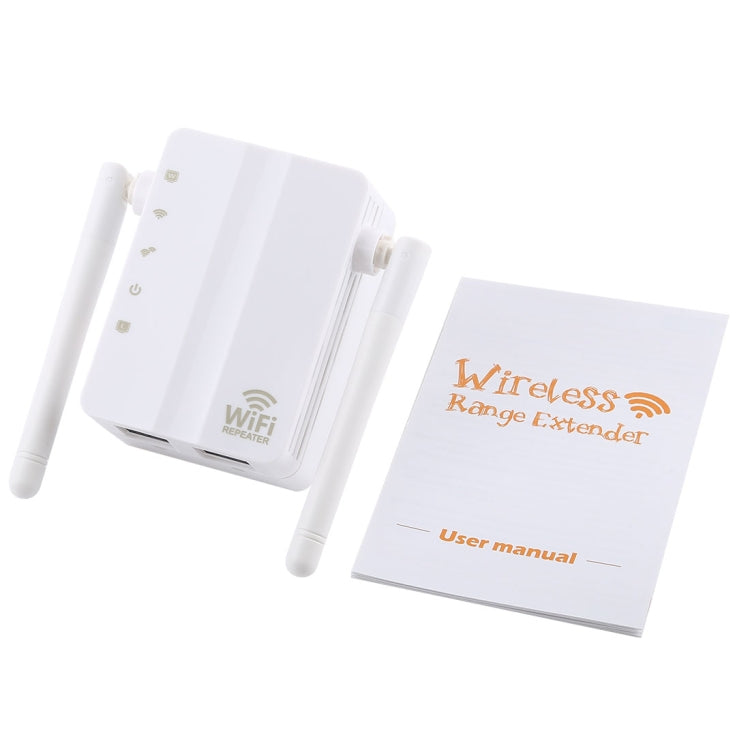 Router di rete ripetitore di segnale ripetitore WiFi Wireless-N da 300 Mbps con 2 antenne esterne, spina europea, 2 External Antenna (White), 2 External Antenna (Black)