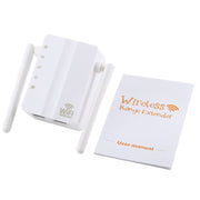 Router di rete ripetitore di segnale ripetitore WiFi Wireless-N da 300 Mbps con 2 antenne esterne, spina europea, 2 External Antenna (White), 2 External Antenna (Black)