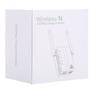 Router di rete ripetitore di segnale ripetitore WiFi Wireless-N da 300 Mbps con 2 antenne esterne, spina europea, 2 External Antenna (White), 2 External Antenna (Black)