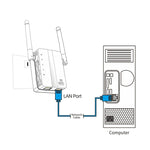 Router di rete ripetitore di segnale ripetitore WiFi Wireless-N da 300 Mbps con 2 antenne esterne, spina europea, 2 External Antenna (White), 2 External Antenna (Black)