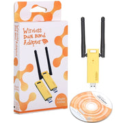 Scheda di rete esterna adattatore WiFi USB 3.0 dual band AC1200Mbps da 2,4 GHz e 5 GHz con 2 antenne esterne, AC1200Mbps USB 3.0