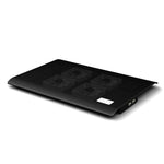 NUOXI L112A Base di raffreddamento USB per computer portatile silenzioso con quattro ventole a velocità regolabile con 2 porte USB