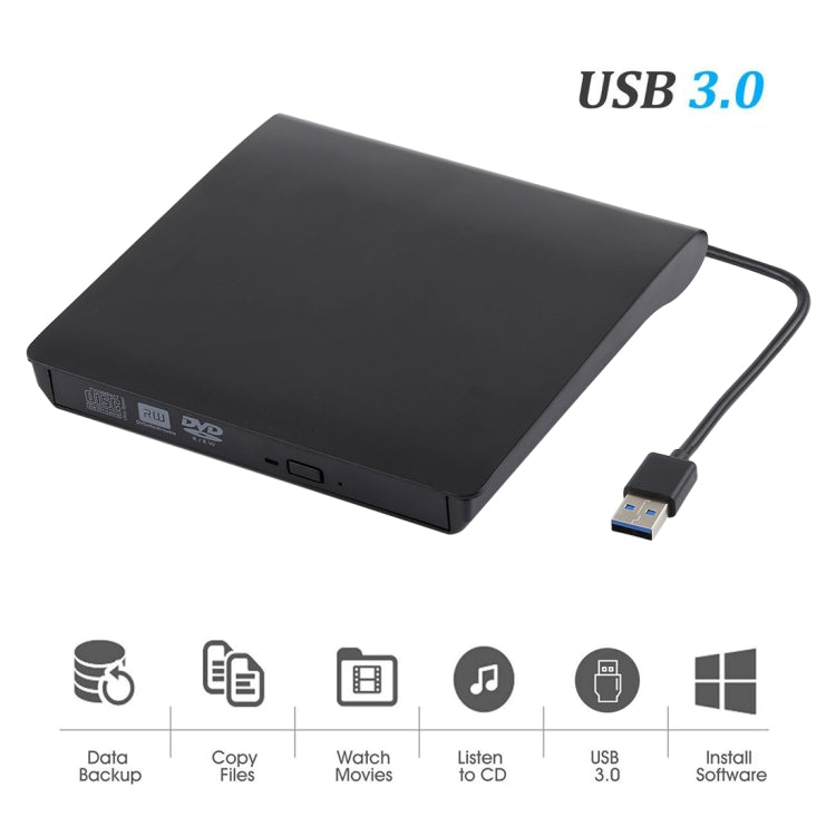 Texture spazzolata USB 3.0 POP-UP Mobile DVD-Rw esterno Unità DVD/CD riscrivibile Dispositivo ODD e HDD esterno, Brushed Texture DVD(B)