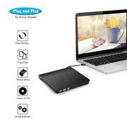Texture spazzolata USB 3.0 POP-UP Mobile DVD-Rw esterno Unità DVD/CD riscrivibile Dispositivo ODD e HDD esterno, Brushed Texture DVD(B)