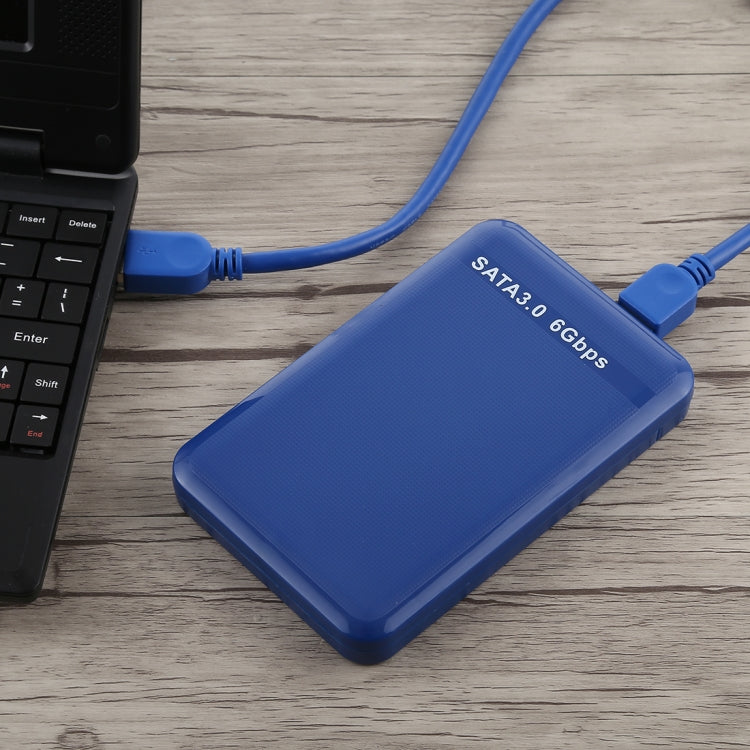 Custodia esterna per unità disco rigido SATA 3.0 a USB 3.0 da 2,5 pollici con custodia per HDD da 6 Gbps, Blue