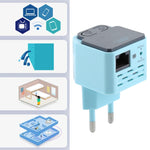 Amplificatore di segnale AP/ripetitore con portata WiFi wireless da 300 Mbps, spina europea, WiFi Range AP