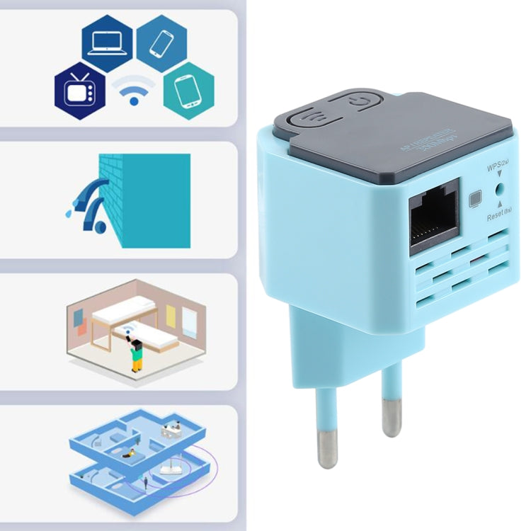 Amplificatore di segnale AP/ripetitore con portata WiFi wireless da 300 Mbps, spina europea, WiFi Range AP