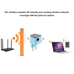 Amplificatore di segnale AP/ripetitore con portata WiFi wireless da 300 Mbps, spina europea, WiFi Range AP
