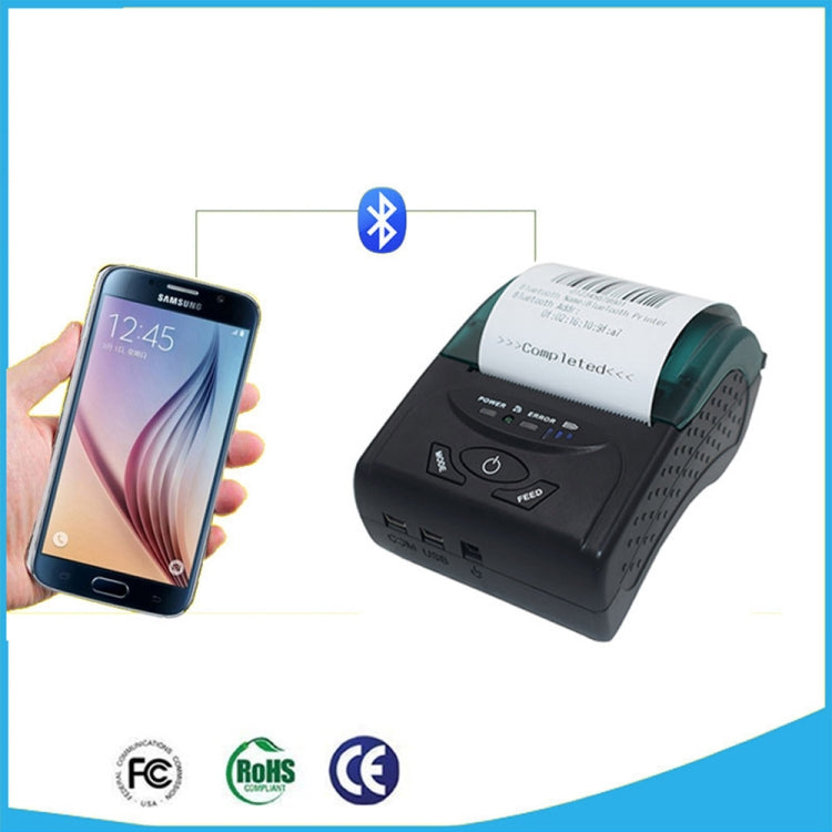 POS-5807 Portable Bluetooth Thermal Ticket Printer with 58mm USB Port, Max Thermal Paper Size Supported: 57x50mm