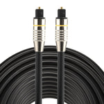 Cavo audio ottico digitale Toslink maschio-maschio con testa in metallo nichelato OD6.0mm da 20 m, Length: 20m
