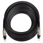 Cavo audio ottico digitale Toslink maschio-maschio con testa in metallo nichelato OD6.0mm da 20 m, Length: 20m