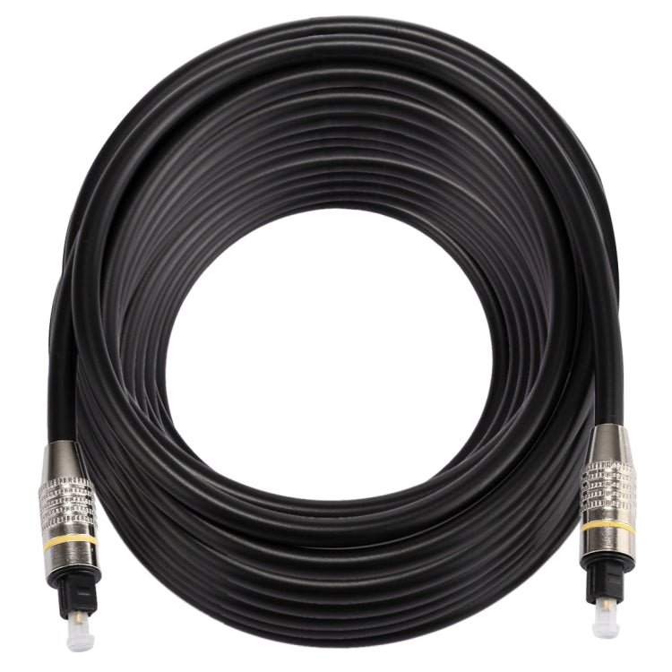 Cavo audio ottico digitale Toslink maschio-maschio con testa in metallo nichelato OD6.0mm da 20 m, Length: 20m