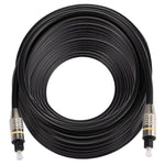 Cavo audio ottico digitale Toslink maschio-maschio con testa in metallo nichelato OD6.0mm da 25 m, Length: 25m