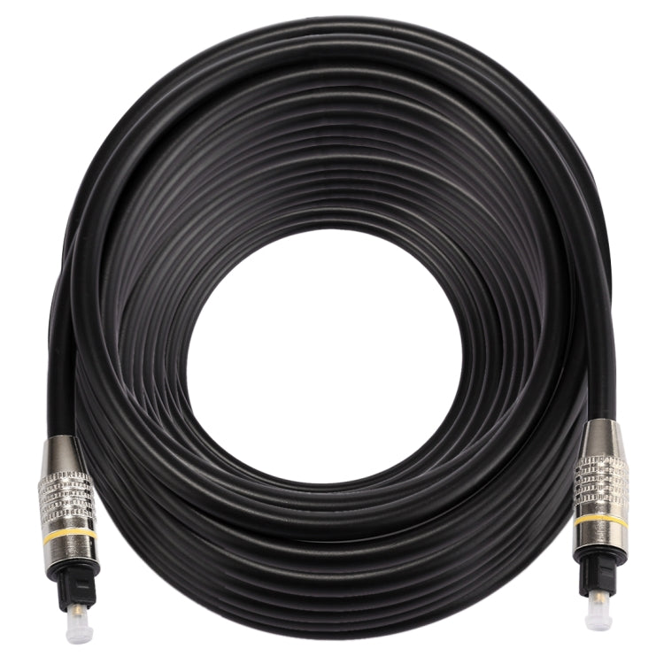 Cavo audio ottico digitale Toslink maschio-maschio con testa in metallo nichelato OD6.0mm da 25 m, Length: 25m