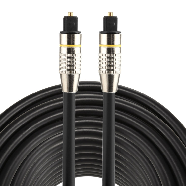Cavo audio ottico digitale Toslink maschio-maschio con testa in metallo nichelato OD6.0mm da 30 m, Length: 30m