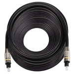 Cavo audio ottico digitale Toslink maschio-maschio con testa in metallo nichelato OD6.0mm da 30 m, Length: 30m