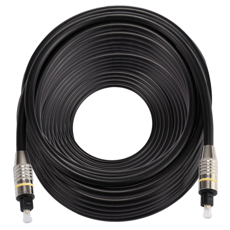 Cavo audio ottico digitale Toslink maschio-maschio con testa in metallo nichelato OD6.0mm da 30 m, Length: 30m