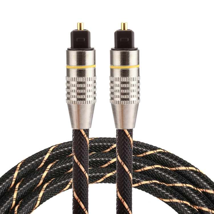 Cavo audio ottico digitale Toslink maschio a maschio con testa in metallo placcato oro da 1 m OD 6,0 mm, Length: 1m