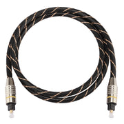 Cavo audio ottico digitale Toslink maschio a maschio con testa in metallo placcato oro da 1 m OD 6,0 mm, Length: 1m