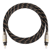 Cavo audio ottico digitale Toslink maschio a maschio con testa in metallo placcato oro da 1,5 m OD6.0mm, Length: 1.5m