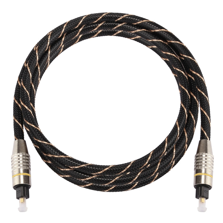 Cavo audio ottico digitale Toslink maschio a maschio con testa in metallo placcato oro da 1,5 m OD6.0mm, Length: 1.5m