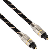 Cavo audio ottico digitale Toslink maschio a maschio con testa in metallo placcato oro da 2 m OD 6,0 mm, Length: 2m