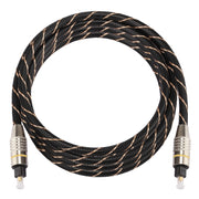 Cavo audio ottico digitale Toslink maschio a maschio con testa in metallo placcato oro da 2 m OD 6,0 mm, Length: 2m