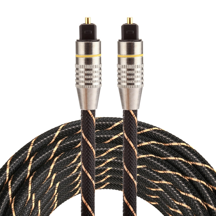 Cavo audio ottico digitale Toslink maschio a maschio con testa in metallo placcato oro da 3 m OD 6,0 mm, Length: 3m