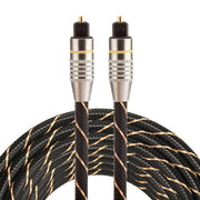 Cavo audio ottico digitale Toslink maschio a maschio con testa in metallo placcato oro da 3 m OD 6,0 mm, Length: 3m