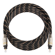 Cavo audio ottico digitale Toslink maschio a maschio con testa in metallo placcato oro da 3 m OD 6,0 mm, Length: 3m