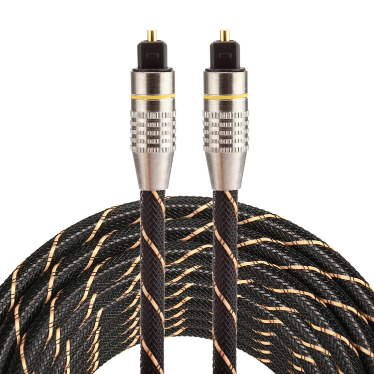 Cavo audio ottico digitale Toslink maschio a maschio con testa in metallo placcato oro da 5 m, diametro esterno 6,0 mm., Length: 5m