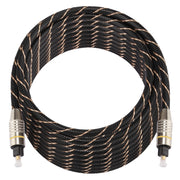 Cavo audio ottico digitale Toslink maschio a maschio con testa in metallo placcato oro da 10 m, diametro esterno 6,0 mm., Length: 10m