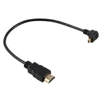 Cavo adattatore connettore placcato oro maschio ad angolo positivo da 30 cm 4K HDMI maschio a micro HDMI, 30cm Positive