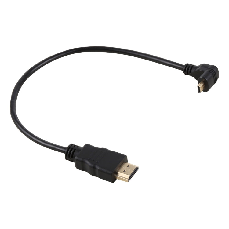 Cavo adattatore connettore placcato oro maschio ad angolo inverso da 30 cm 4K HDMI maschio a micro HDMI, 30cm Reverse