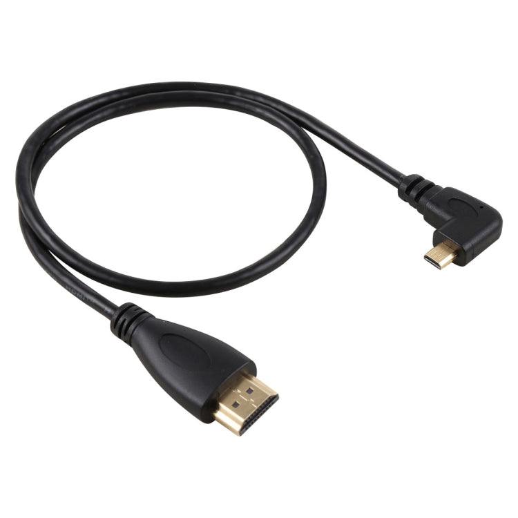 Cavo adattatore connettore placcato oro maschio ad angolo retto da 50 cm 4K HDMI maschio a micro HDMI, 50cm Right