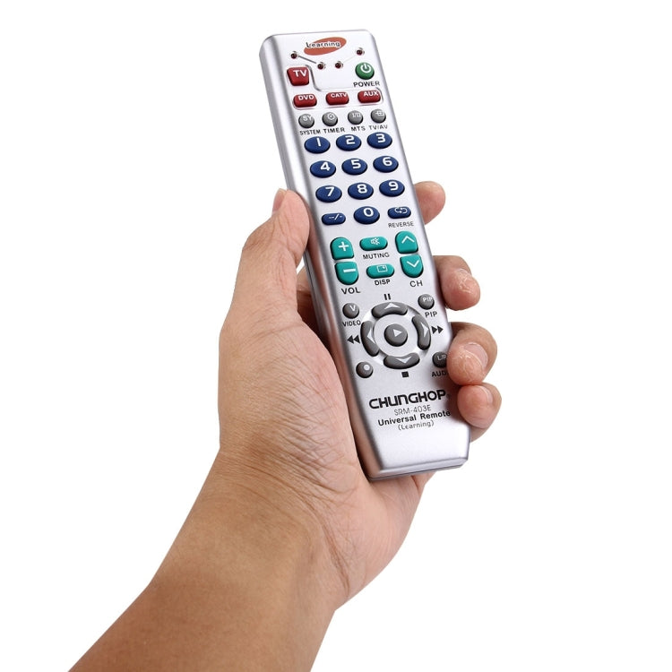 CHUNGHOP SRM-403E Universal Intelligent Learning Remote Control for TV VCR SAT CBL HIFI DVD CD VCD and more, SRM-403E