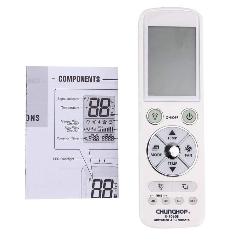 Universal Remote Control for CHUNGHOP K-1060E Air Conditioner, K-1060E