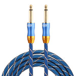 Cavo audio 6,35 mm maschio-maschio intrecciato 1,5 m