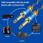 Cavo audio 6,35 mm maschio-maschio intrecciato 1,5 m