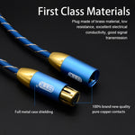 Cavo audio XLR maschio a femmina 2 m rivestito nylon