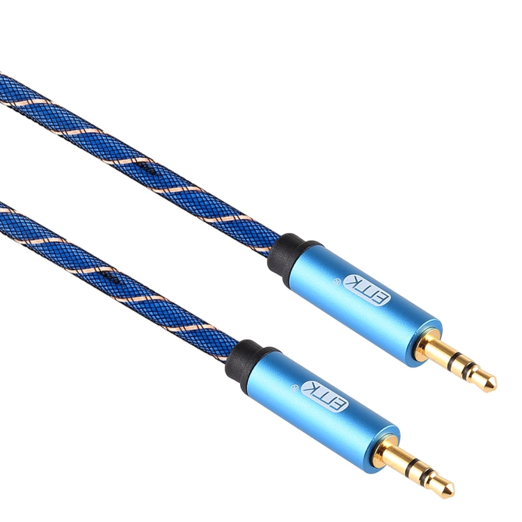 EMK 3.5mm Male to Male Nylon Braided Audio Cable for Speaker/Notebook/Headphone, Length: 0.5m