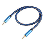 Cavo audio intrecciato nylon 3,5 mm maschio 0,5 m