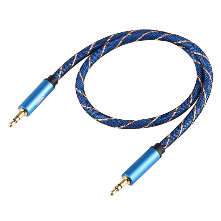 EMK 3.5mm Male to Male Nylon Braided Audio Cable for Speaker/Notebook/Headphone, Length: 0.5m