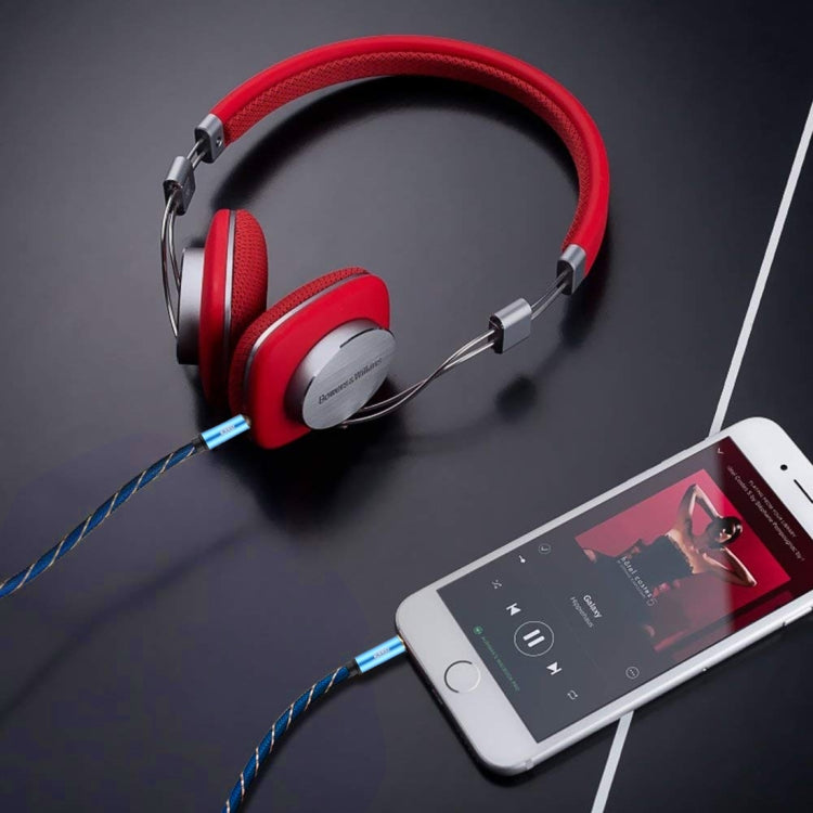 Cavo audio intrecciato nylon 3,5 mm maschio 0,5 m