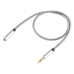 Cavo audio intrecciato 3,5 mm maschio-femmina 0,5 m