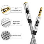 Cavo audio intrecciato 3,5 mm maschio-femmina 0,5 m